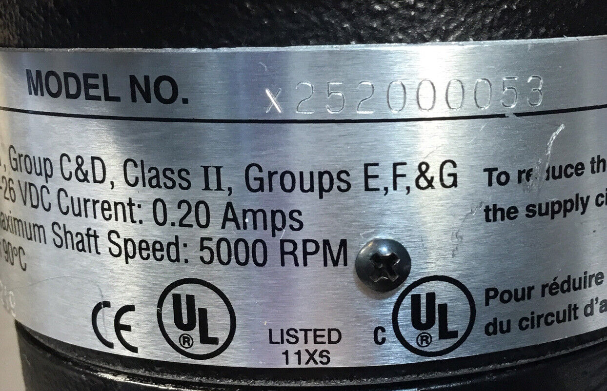 DANAHER CONTROLS X252000053  Incremental Encoder 5-26VDC 0.20A 5000RPM Max.   1D