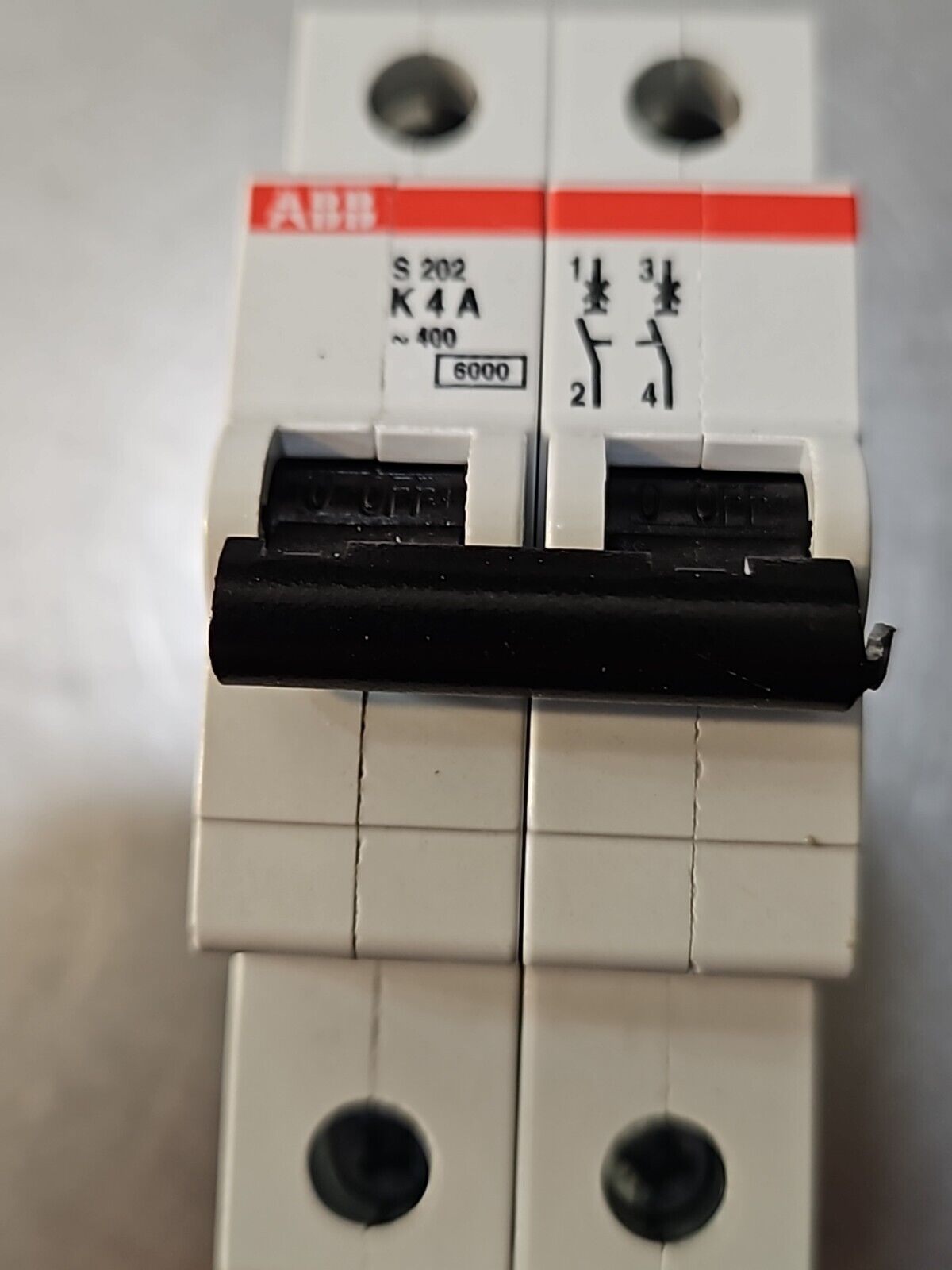 ABB Circuit Breaker S202-K4A 2-Pole.                                    Loc 4C-3