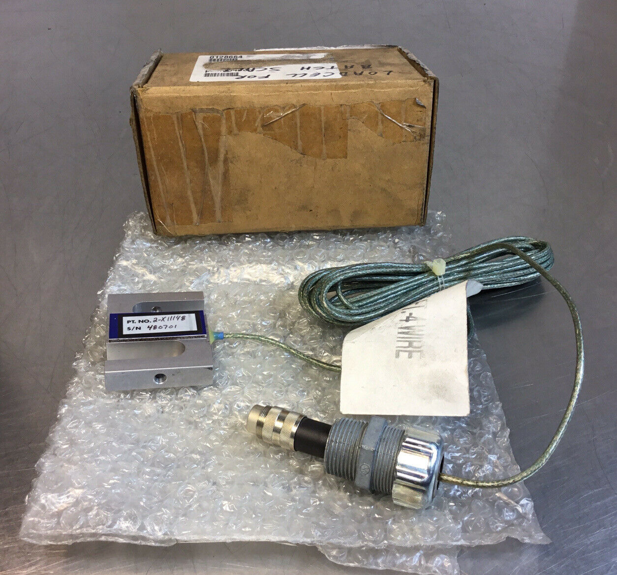 STOCK EQUIPMENT  2-X11148  LOAD CELL Assembly 15 FT, 4 Wire Cable   5D