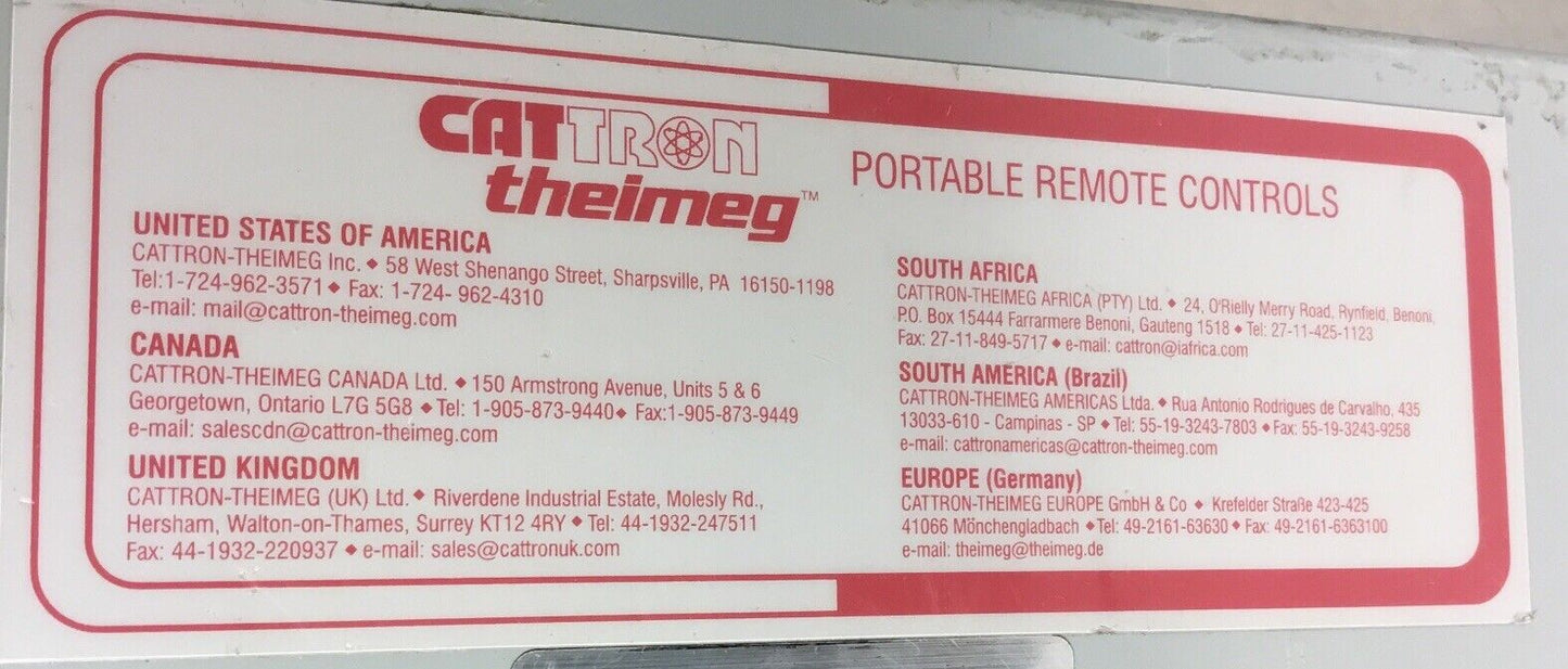 Cattron Theimeg Model # RD804 Portable Remote Controls Receiver/Decoder  Loc.2A