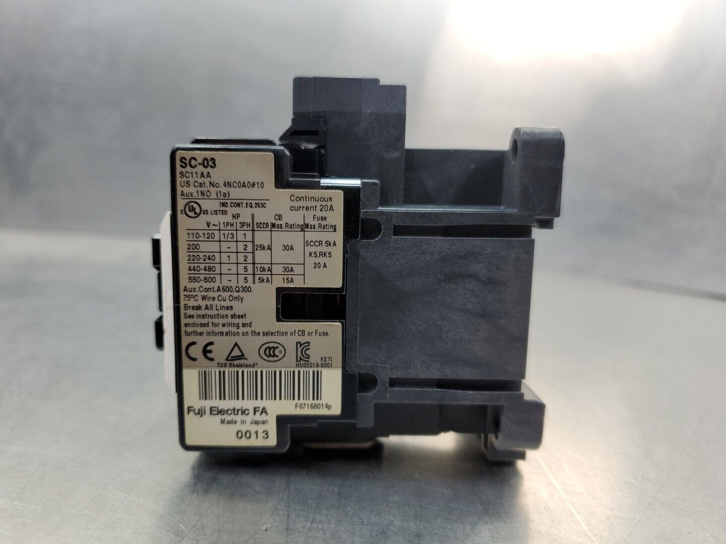 FUJI ELECTRIC SC-03 [11] 20A Contactor.                        4B-23