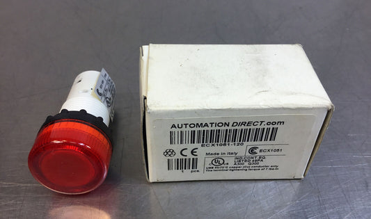 Automation Direct ECX1051-120, 250 V Max, 3 W Max. Red LED Indicator Light  4B