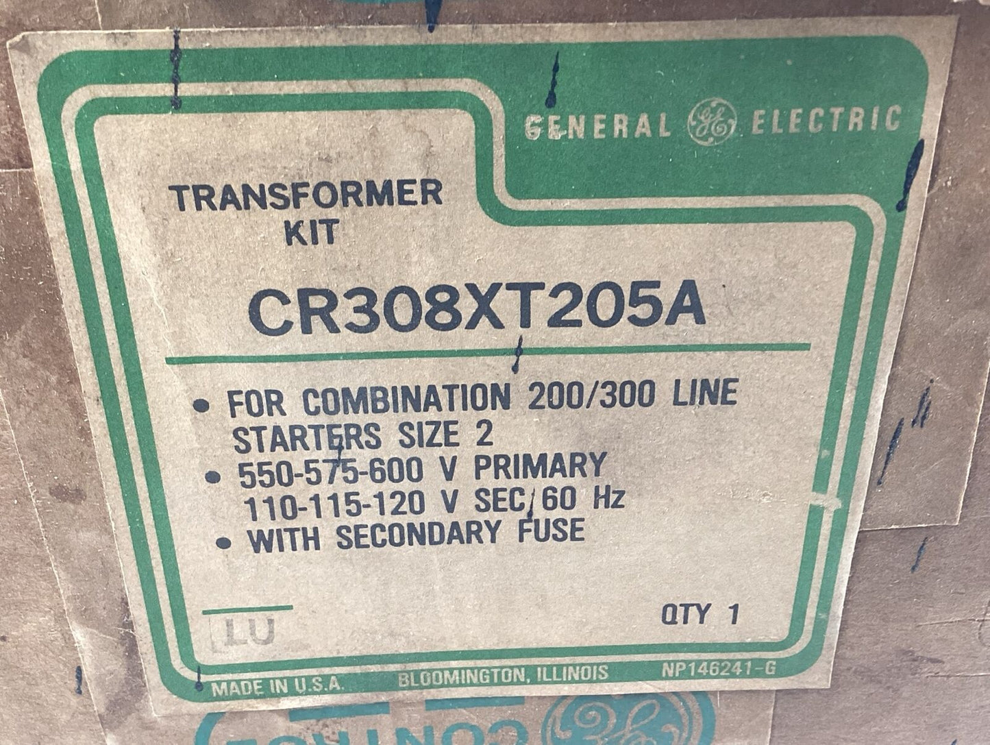 GE Control Transformer Kit  CR308XT205A         4E-30