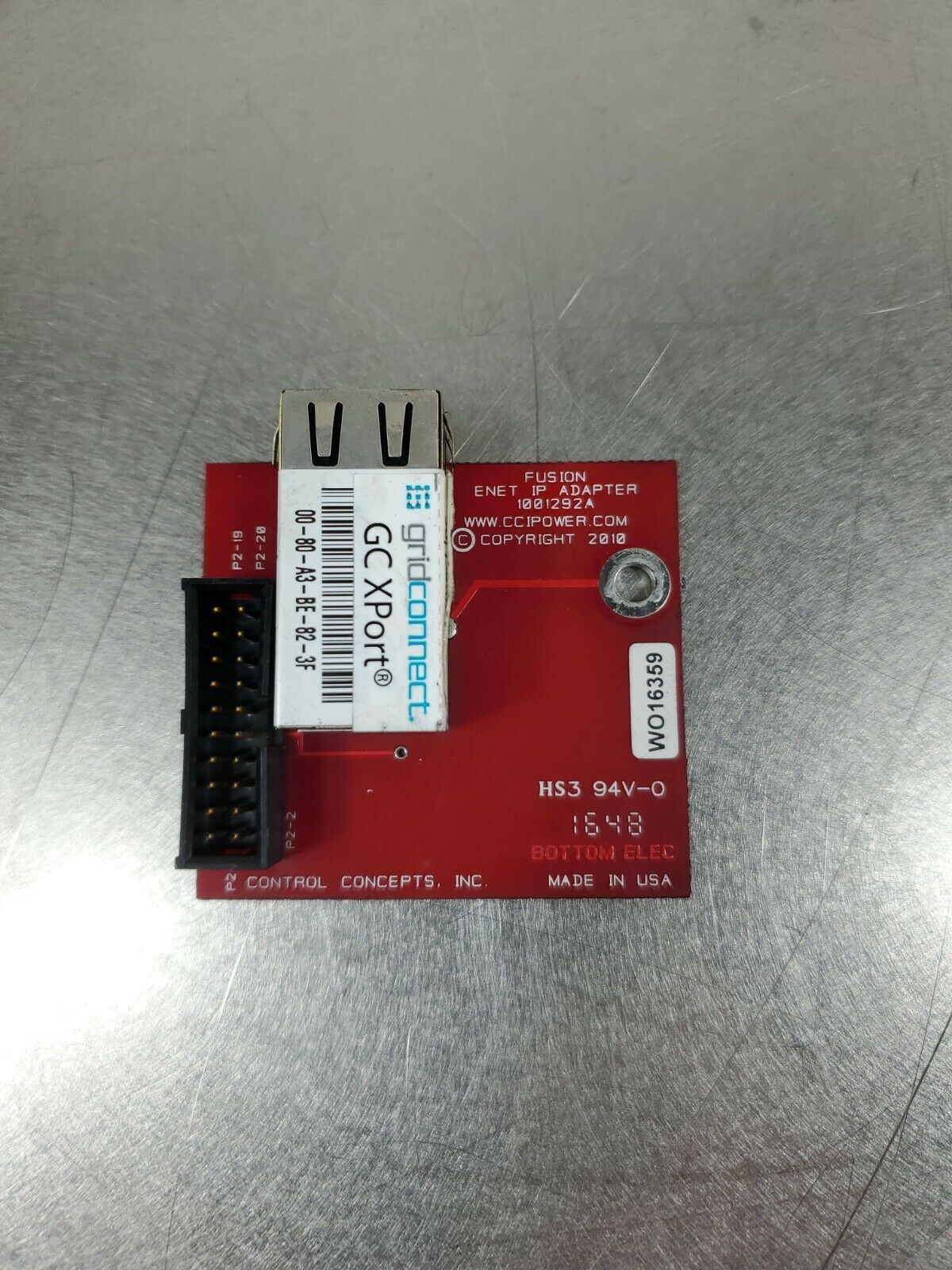 Control Concepts Fusion ENET IP Adapter 1001292A HS3 94V-0 WO16359.           3A