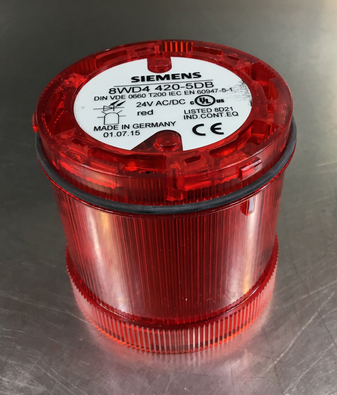 NEW SIEMENS  8WD4-420-5DB  RED ROTATING LIGHT   3E-17