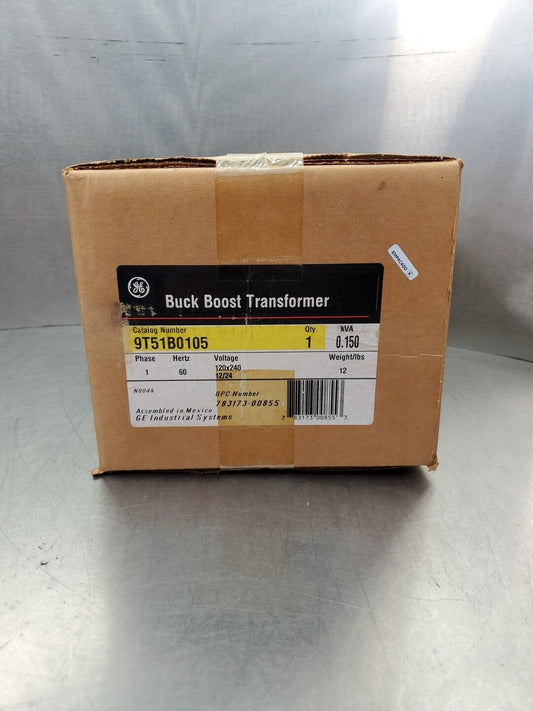 GE 9T51B0105 0.150kVA Phase 1 60Hz 120x240/12x24V Buck Boost Transformer.  4F-21
