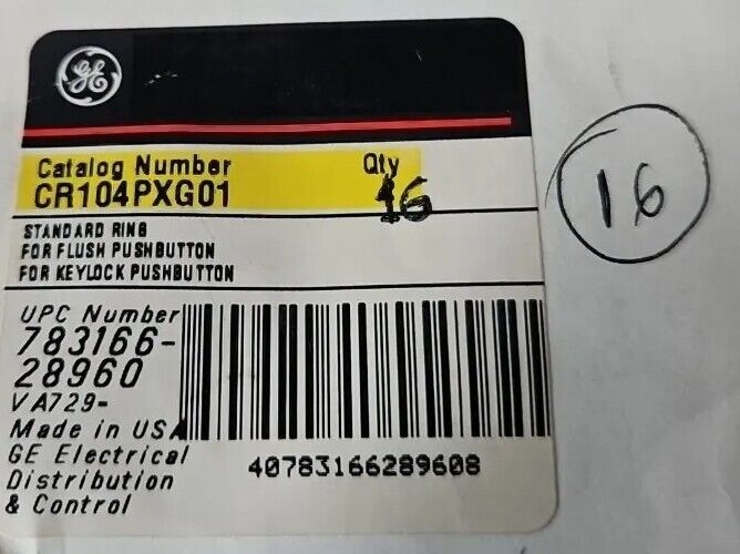 GE CR104PXG01 RING NUT MOUNTING. Pk w/16   Loc4E27