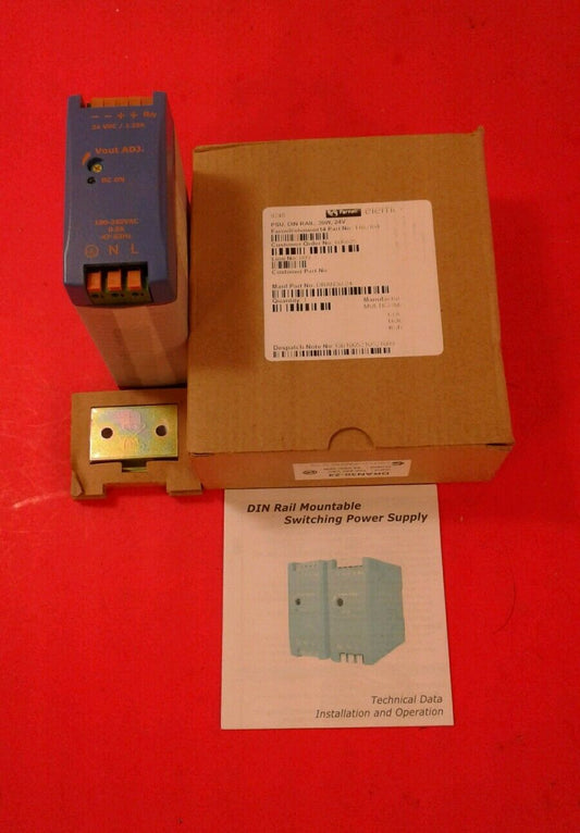 Farnell DRAN30-24, Input 100-240VAC Output 30W, 24VDC PSU,DIN RAIL,   4A