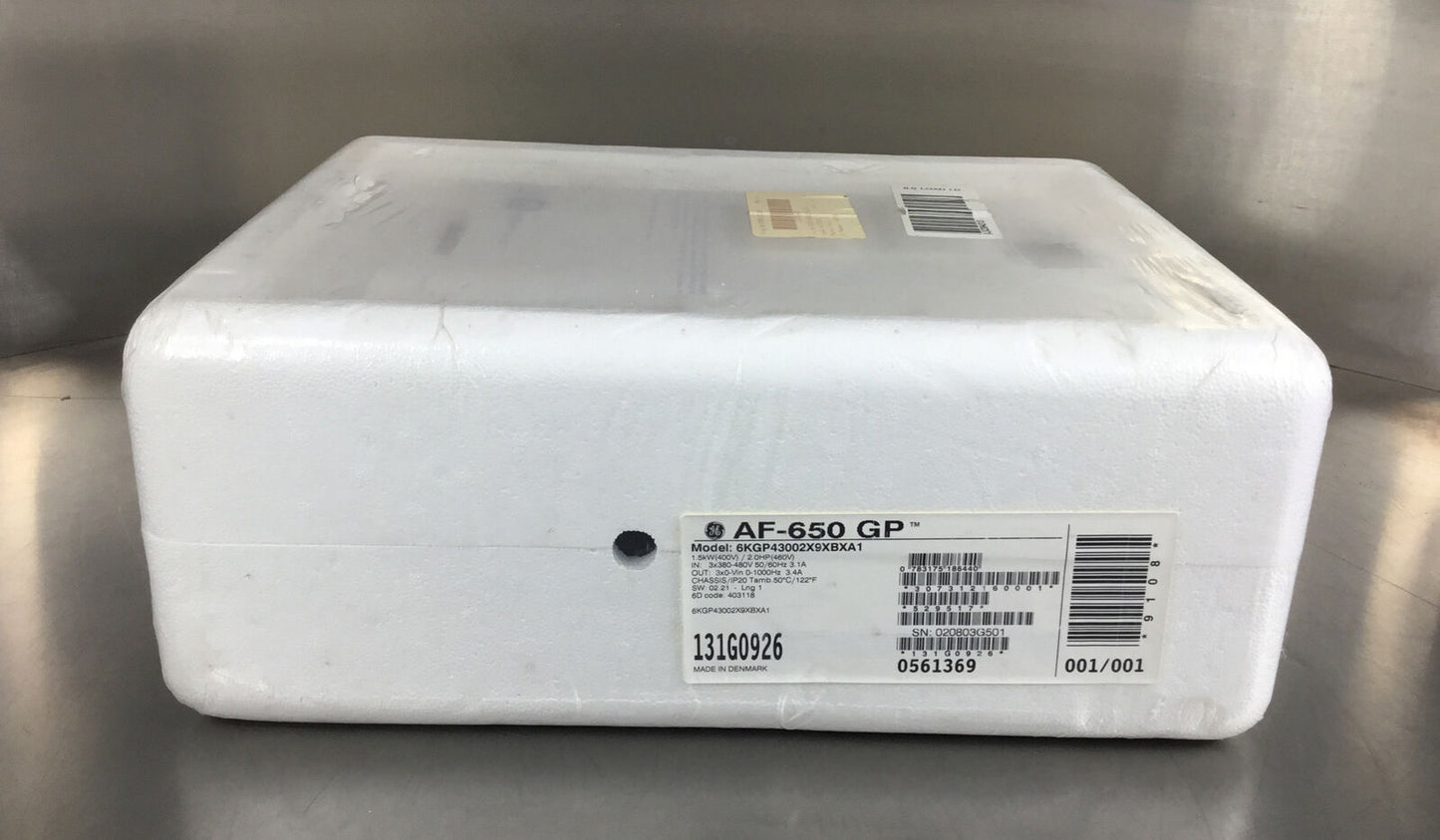 GE  6KGP43002X9XBXA1  AF-650 GP Adjustable Speed Drive 2HP 1.5kW 3Ph 380-480V 1B