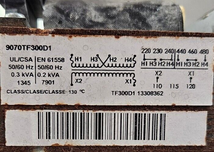 Square D 9070TF300D1 Transformer.                                       Loc4D-24