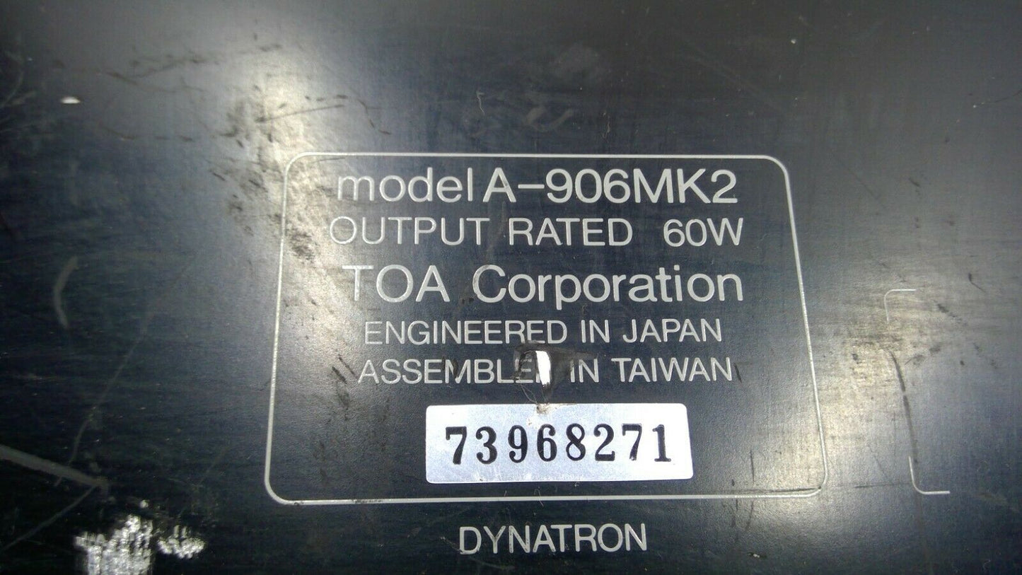 TOA Power Amplifier A-906MK2 60 Watt                2E