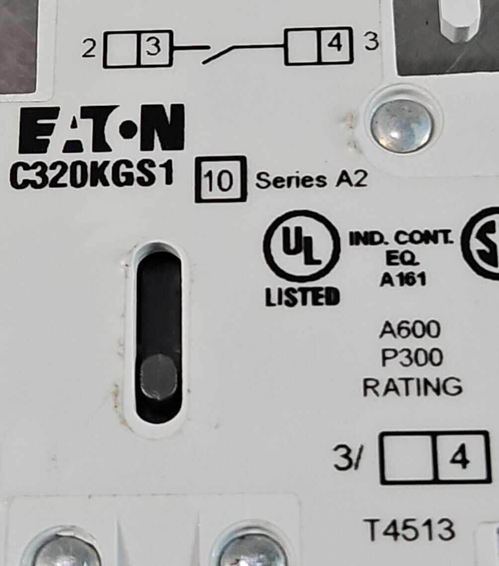 Eaton / Cutler-Hammer C320KGS1 Contactor Auxiliary Contact.                4D-18