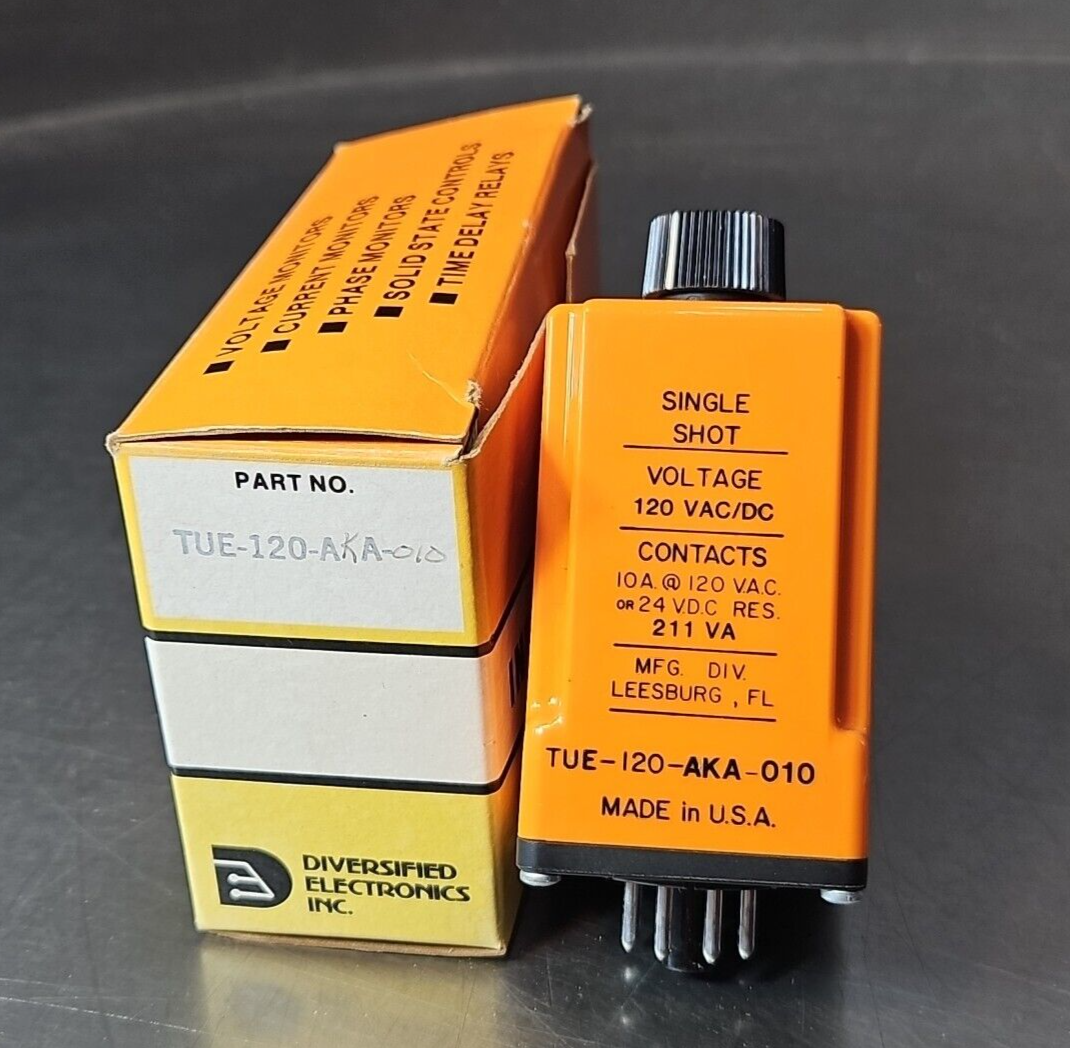 Diversified Electronics TUE-120-AKA-010 TIME DELAY RELAY.               Loc3E-19