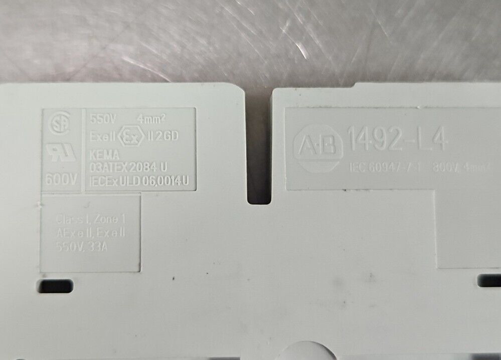 ALLEN-BRADLEY 1492-L3. TERMINAL BLOCK 600V 25A - LOT OF 5.             Loc 3E-27