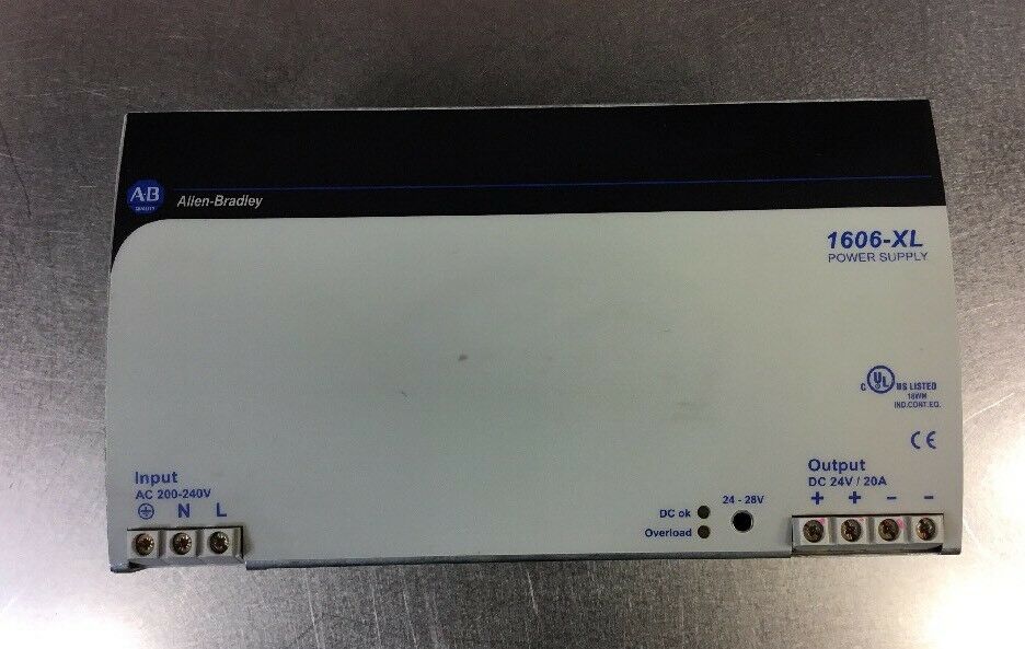ALLEN BRADLEY 1606-XL480E POWER SUPPLY SER.A 24VDC 20A.    4C