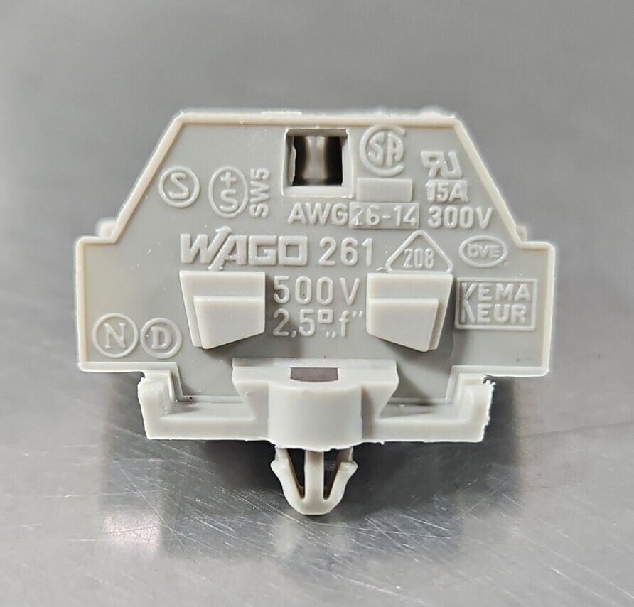 Wago 261-341 conductor Ground Terminal Block - Pk with 44.              Loc3C-17