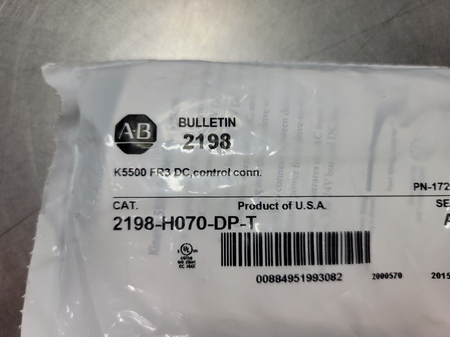 ALLEN BRADLEY 2198-H070-DP-T SER. A Kinetix 5500 Fr3 DC Control Conn loc.4B2