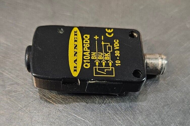 Banner Q10AP6DQ Photoelectric Prox Sensor, 20" Range, 10-30VDC.         Loc5E-19