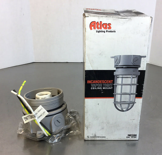 Atlas IVC200 Ceiling Mount Incandescent Light 120VAC “Base Only”. Loc.4A