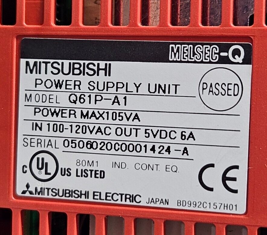 MITSUBISHI BASE: Q312B. MELSEC Q61P-A1/QJ72BR15/Q64RD/Q62AD-DGH.   Loc 3A-23