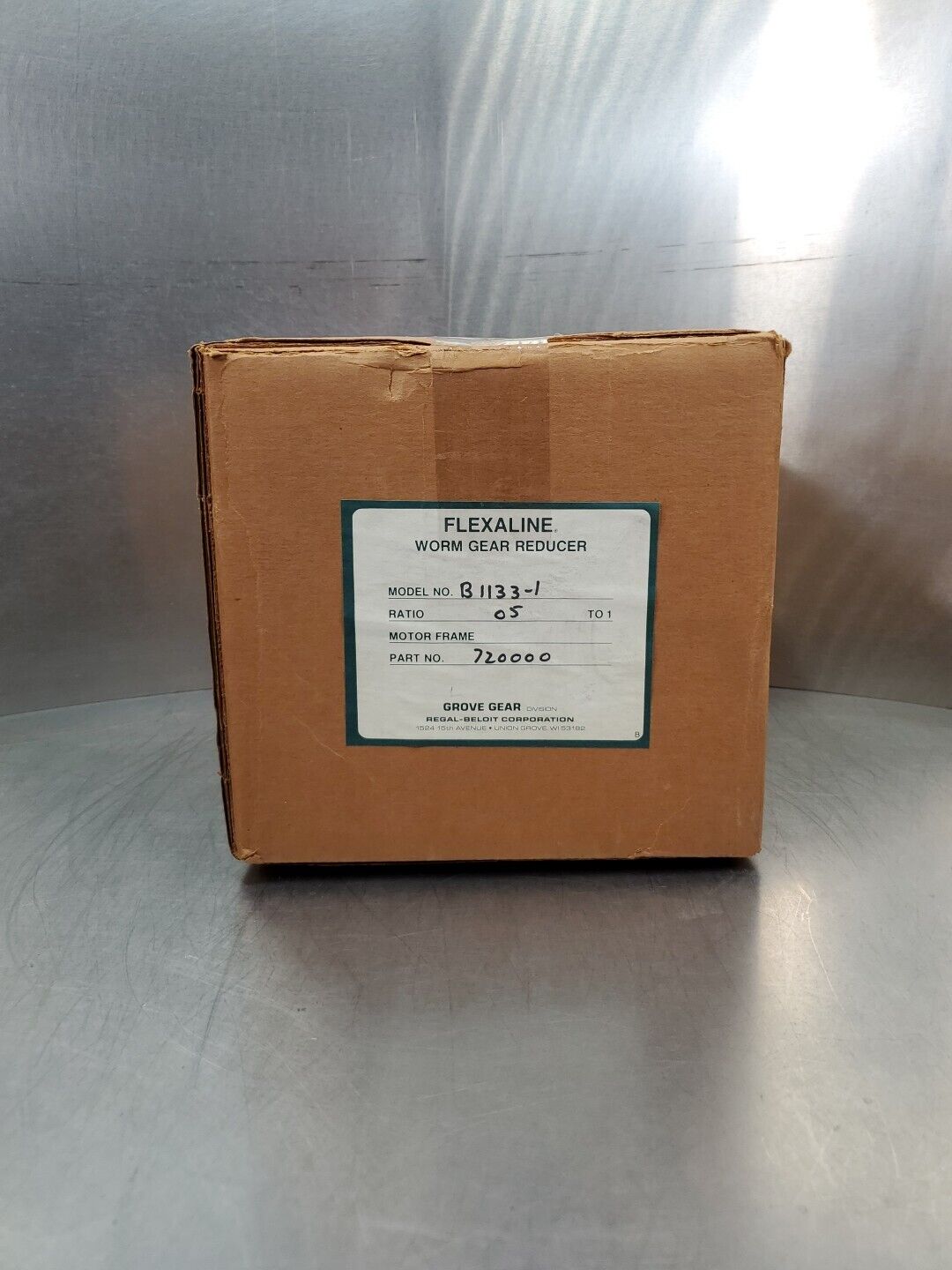 Grove Gear FLEXALINE B1133-1 (5:1 Ratio) Worm Gear Reducer.                4F-28