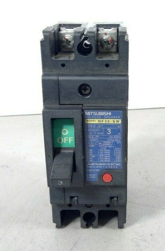 Mitsubishi Electric NF30-SW 2 Pole No-Fuse Breaker 3 A                        4G