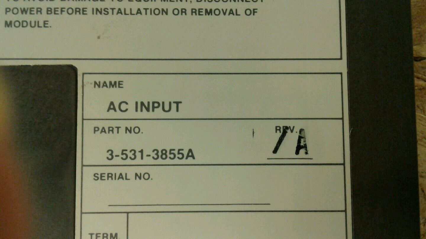 Cincinnati Milacron AC Input 3-531-3855A Rev A & B.         3C