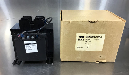 Micron  B500WZ13RK  ImperviTran Control Transformer 500VA  50/60Hz  4B