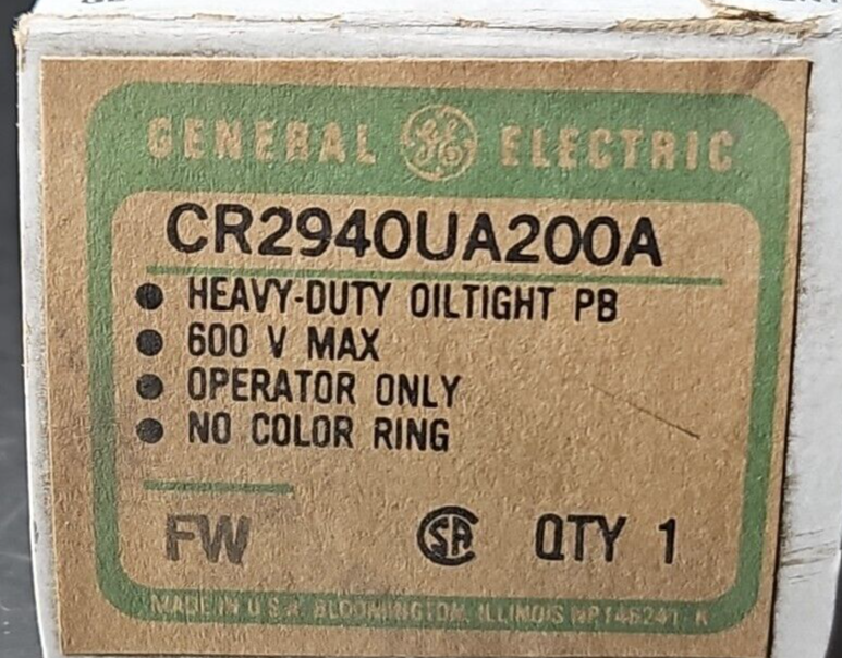 GE CR2940UA200A OILTIGHT PUSHBUTTON.     Loc4C22