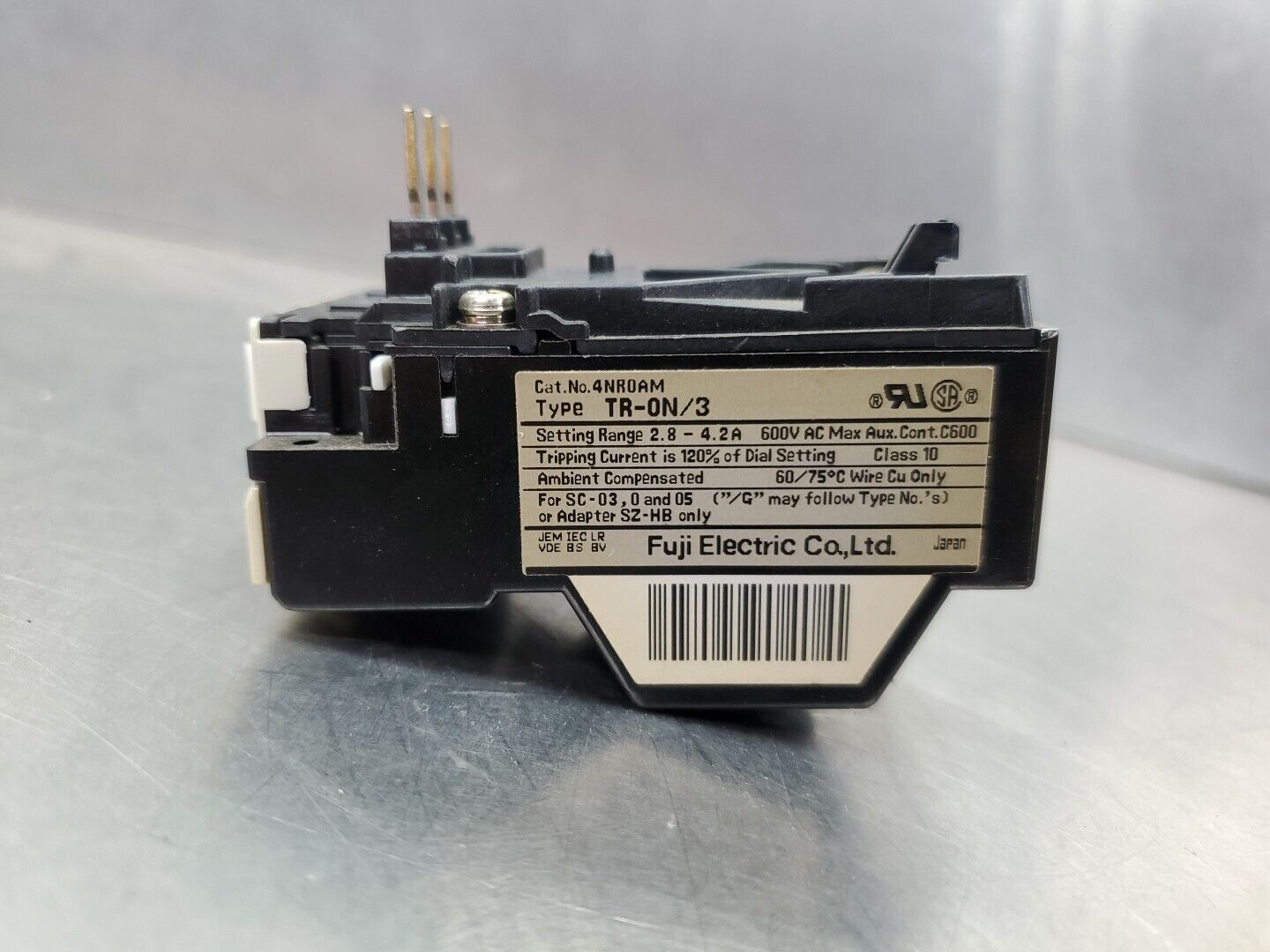 Fuji Electric TR-0N/3 Overload Relay 1.4-2.2 Amp.                          4B-23