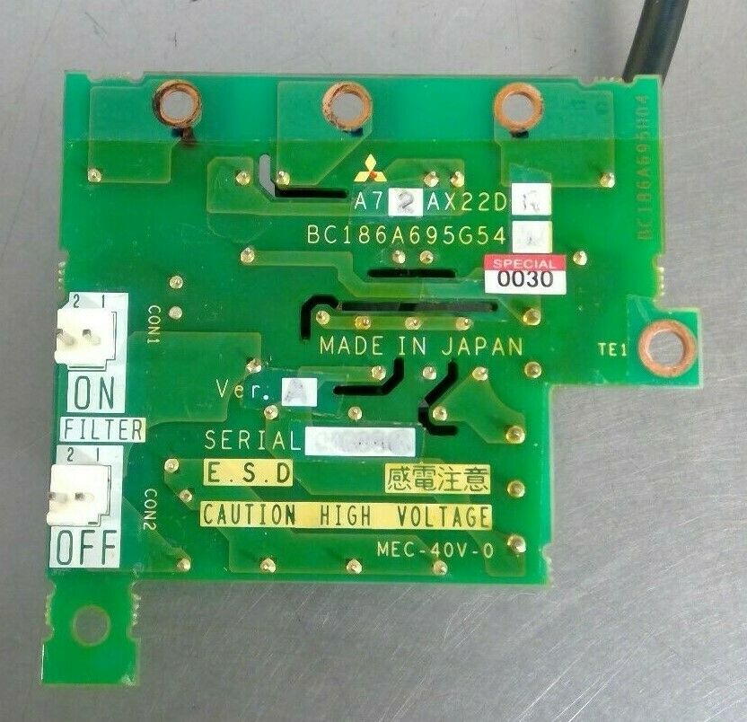 Mitsubishi Electric A72AX22DR - BC186A695G54 Board                          3E-3