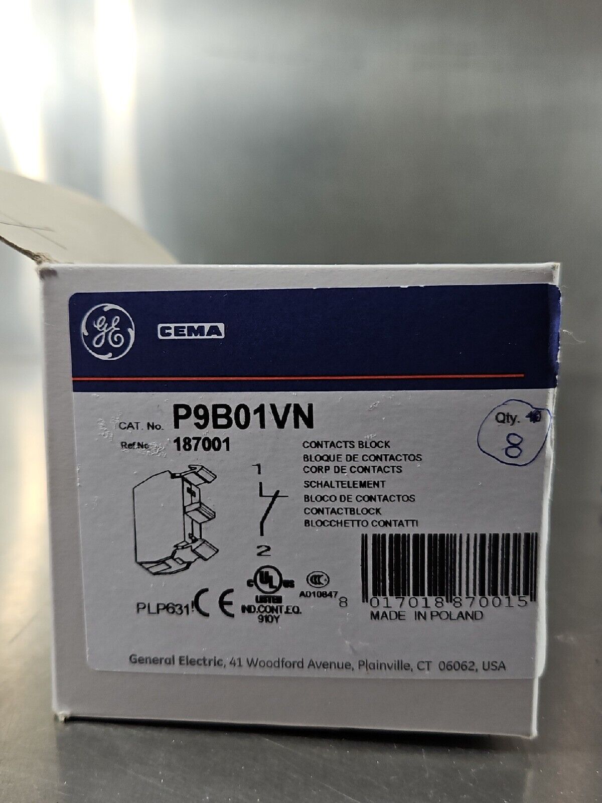 GE P9B01VN Contactor Modules - QTY 9                                    Loc 4E-5