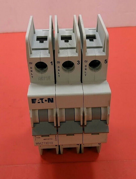 EATON WMZT3D10 DIN RAIL CURRENT LIMITING CIRCUIT BREAKER 3 POLE 10A        4E-13