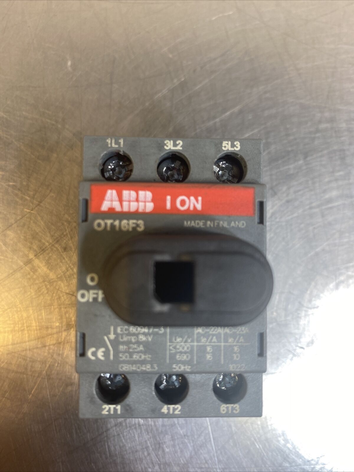 ABB OT16F3 Disconnect Switch Circuit Breaker.               4D