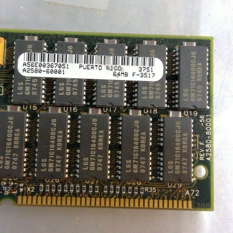 HP - A2580-60001 / A2580-80001 Rev. F - 64MB Memory                         3D-1