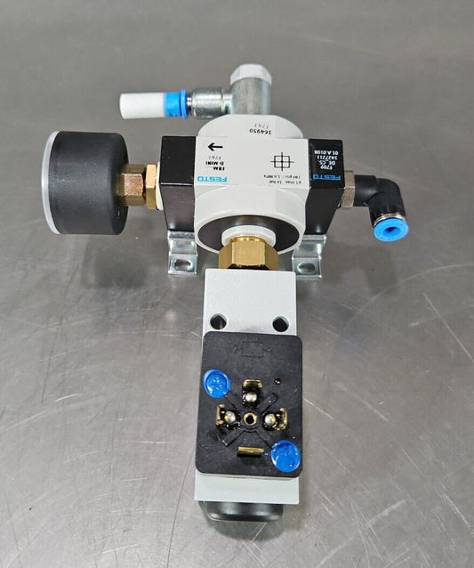 FESTO FRM D-MINI Pressure regulator + FESTO PEV-1/4-B-0D.               Loc6C-13