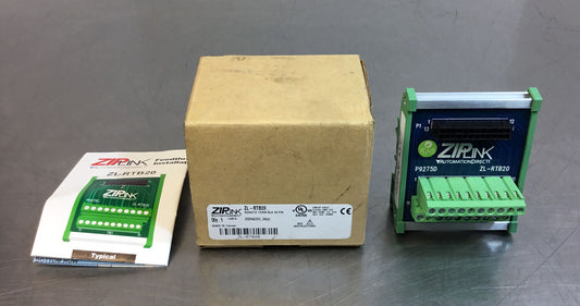 Automation Direct Ziplink ZL-RTB20 Feedthrough Connector Terminal.  3D-23
