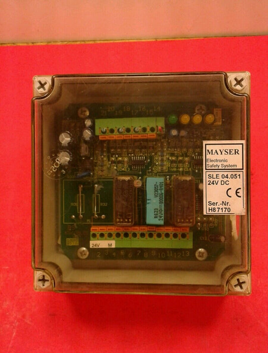 Mayser Safety Control Unit Board/Card W/Enclosure, SLE 04-051, 24VDC  5B