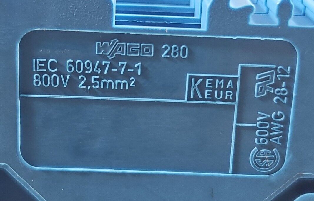 WAGO 280-684 Conductor Through Terminal Block - Lot of 58.              Loc3C-11