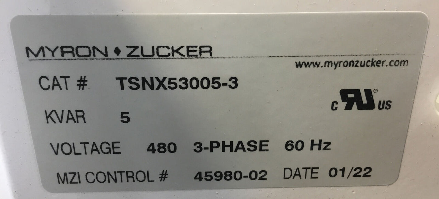 Myron Zucker Trymount Capacitor  TSNX53005-3 5 KVAR 480V 3Ph    4B