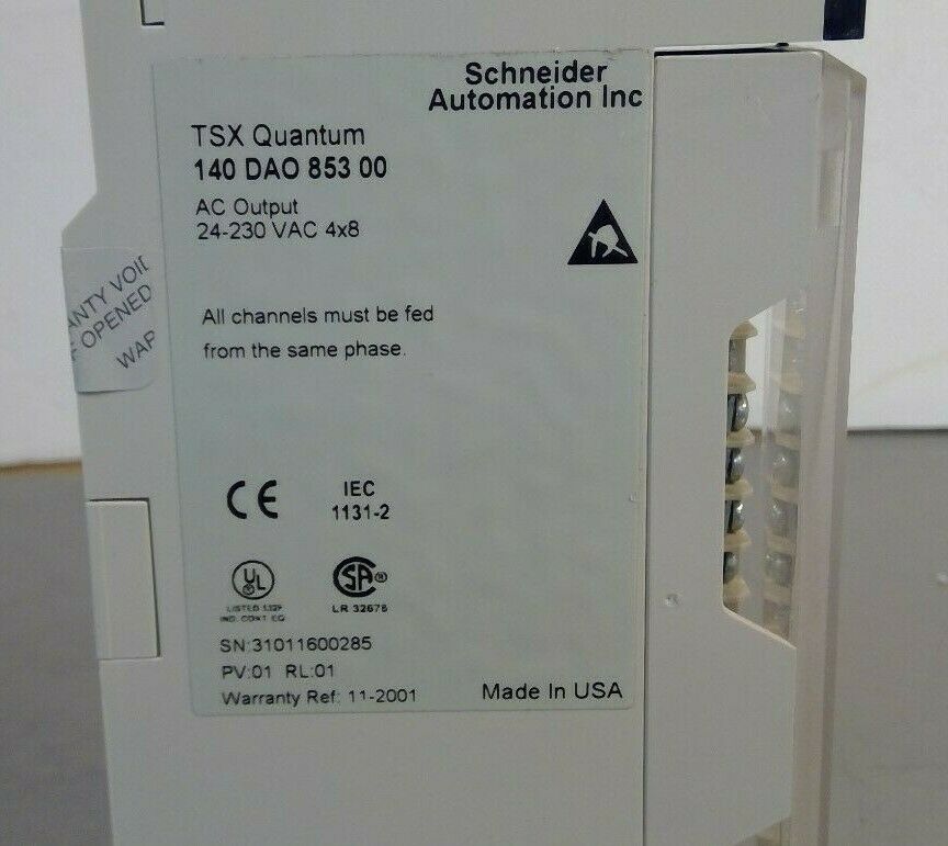 Schneider Automation TSX Quantum 140DAO85300 AC Output 24-230 VAC           3D-2