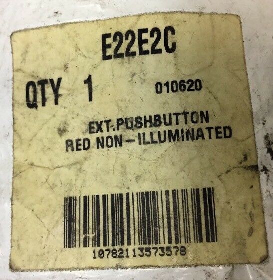 EATON Cutler-Hammer E22E2C Ext Push Button Red Non-illuminated   Loc.4A