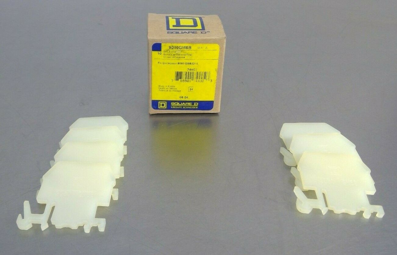 Square D - 9080GM6B Series A - Lot of 7 End Barrier 74402                     4H