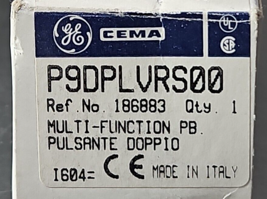 General Electric P9DPLVRS00 Multi function PB. Pulsante Doppio.   Loc4D21