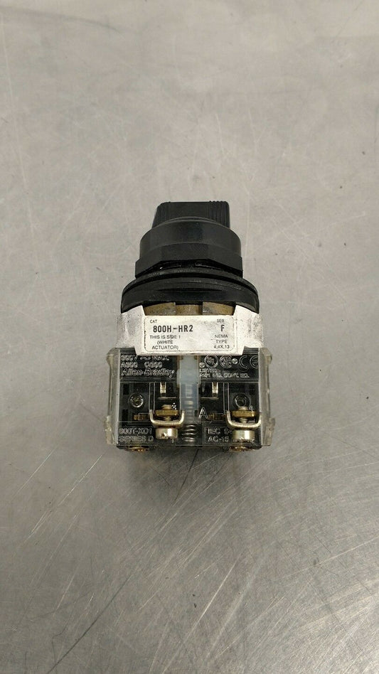 Allen Bradley 800H-HR2 Ser. F - 2 Position Selector Switch 4A