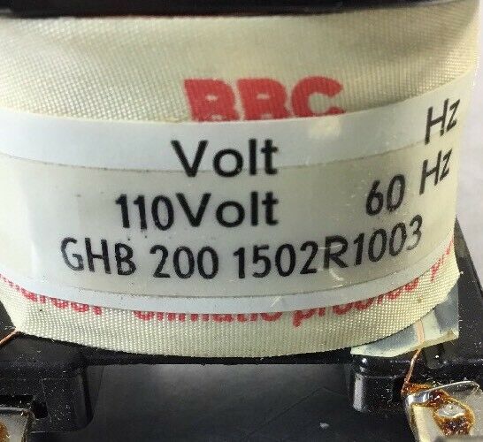 BBC Brown Boveri GHB 200 1502R1003 coil 110V 60Hz    Loc.4A