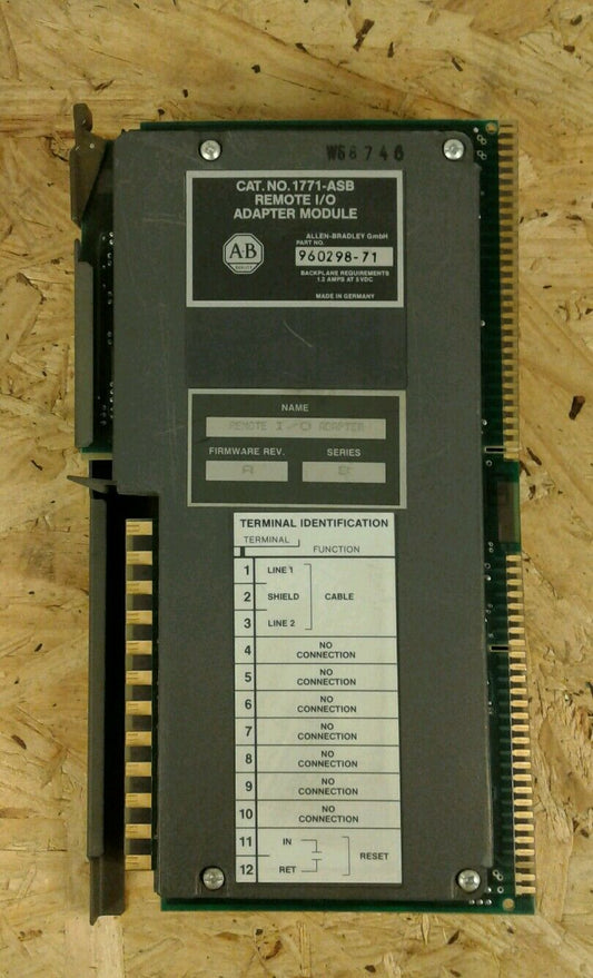 ALLEN BRADLEY 1771-ASB REMOTE I/O ADAPTER MODULE SERIES B                    AUC