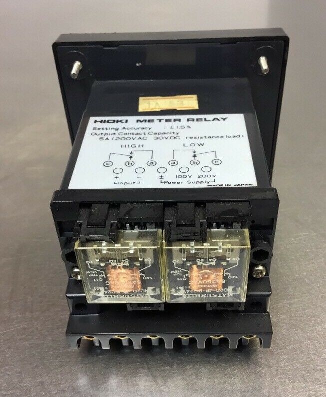 Hioki Meter Relay Model 2102 50kW 5A (200VAC 30VDC Resistance Load) Lo Palmetto Automation Inc.