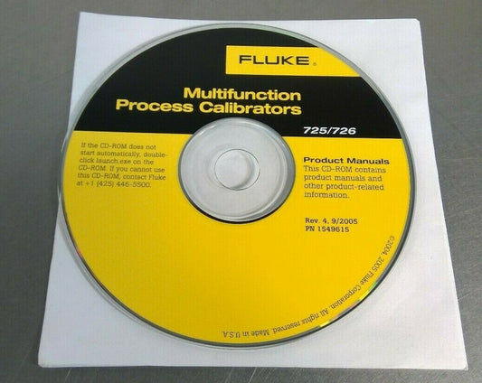 Fluke - PN: 1549615 - Multifunction Process Calibrators CD                    3C