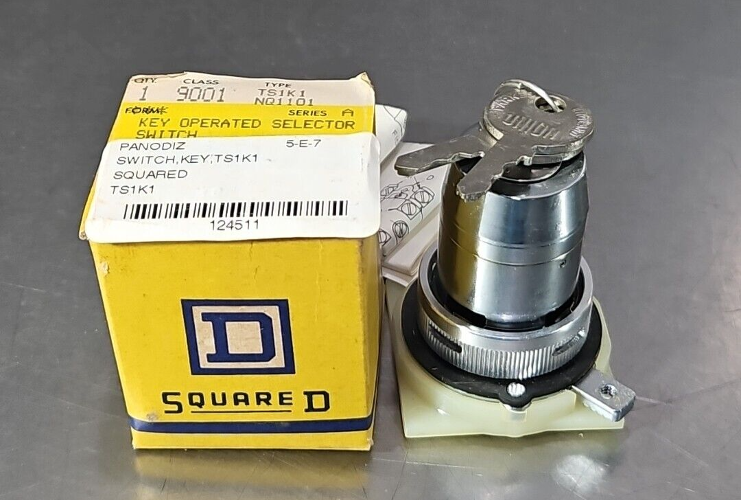 Square d 9001 TS1K1 Key Operated Selector Switch.                       Loc4E-25